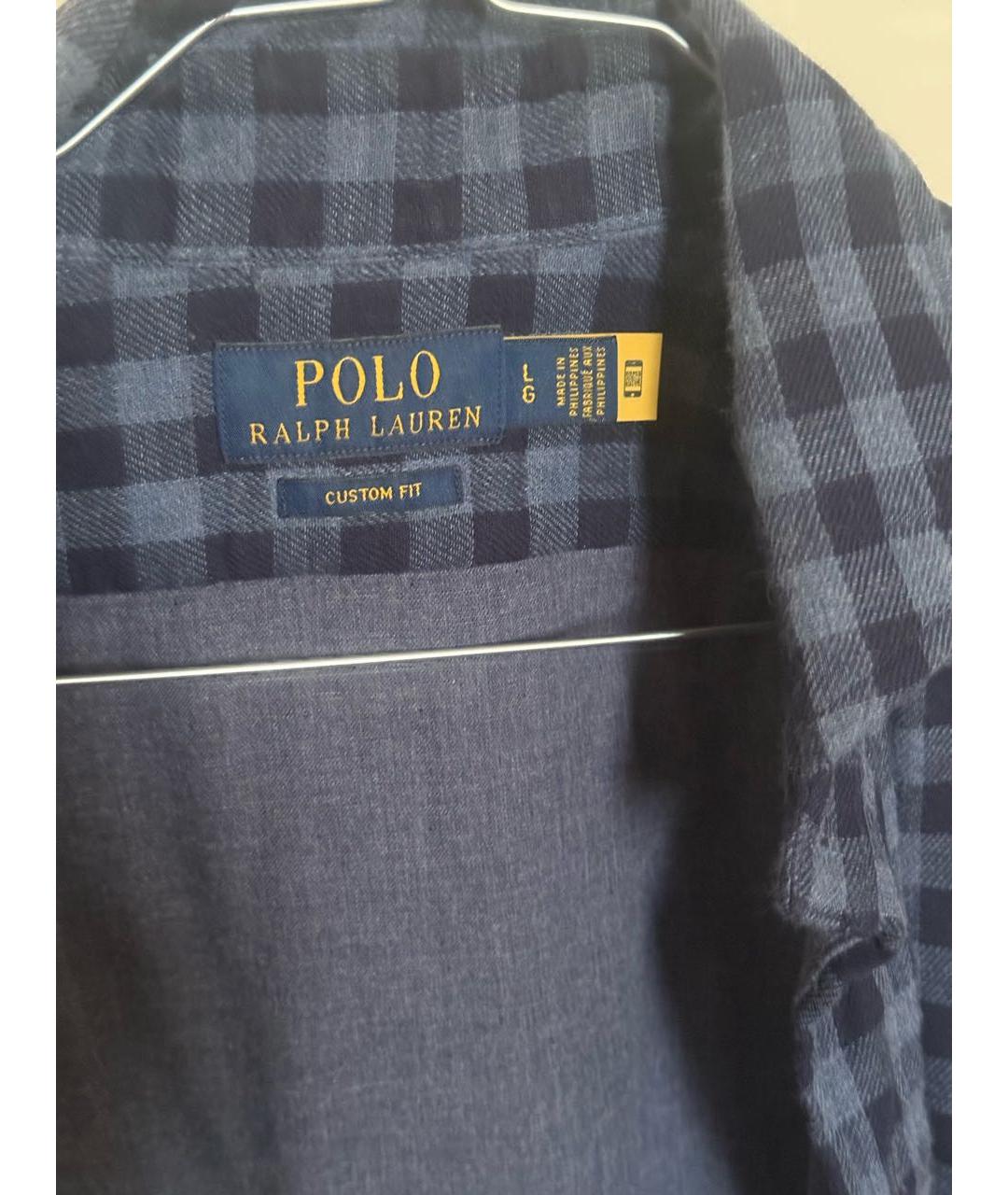 POLO RALPH LAUREN Темно-синяя хлопковая кэжуал рубашка, фото 3