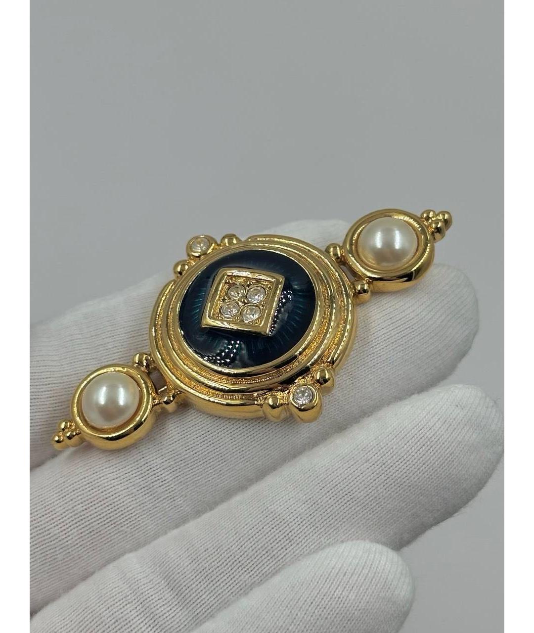 BURBERRY Золотая металлическая булавка / брошь, фото 4