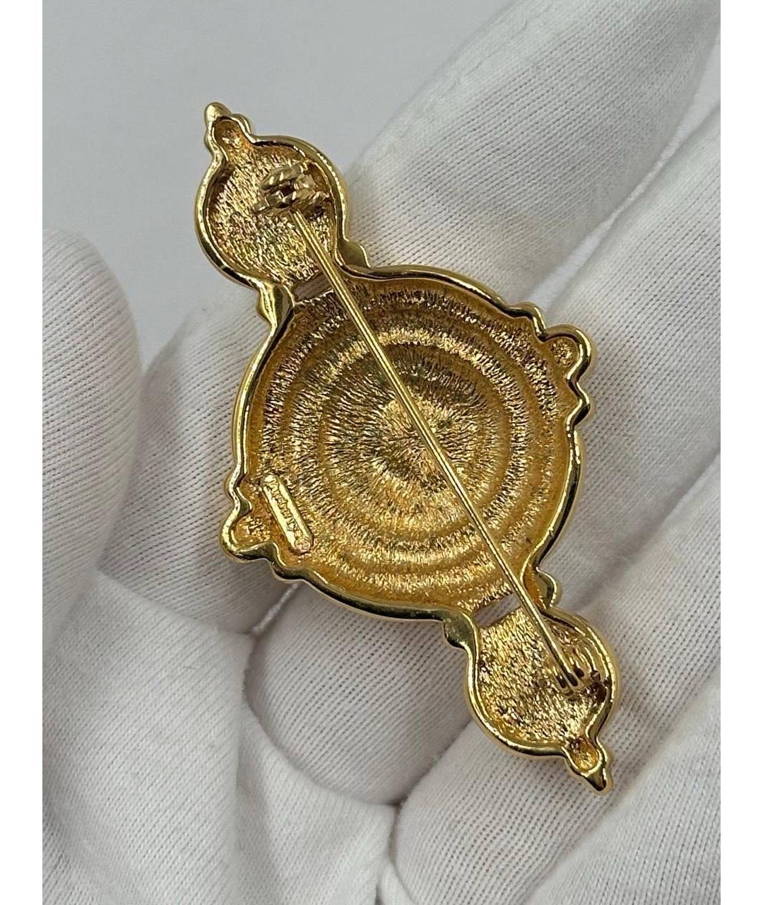 BURBERRY Золотая металлическая булавка / брошь, фото 5