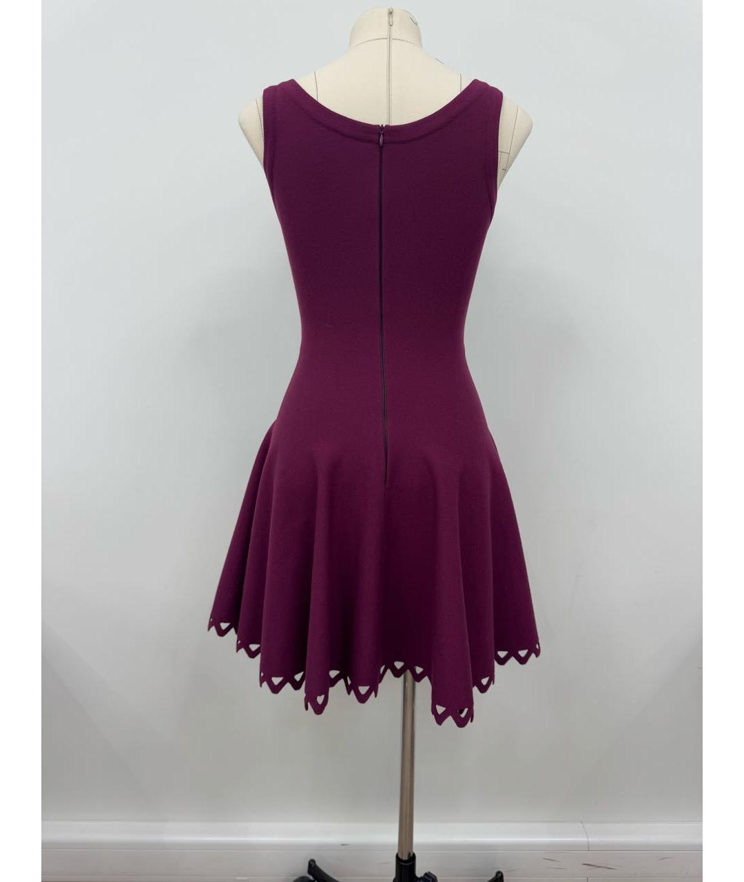 ALAIA Фиолетовое шерстяное коктейльное платье, фото 2