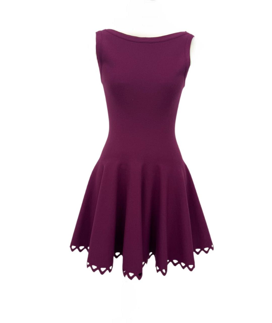 ALAIA Фиолетовое шерстяное коктейльное платье, фото 1