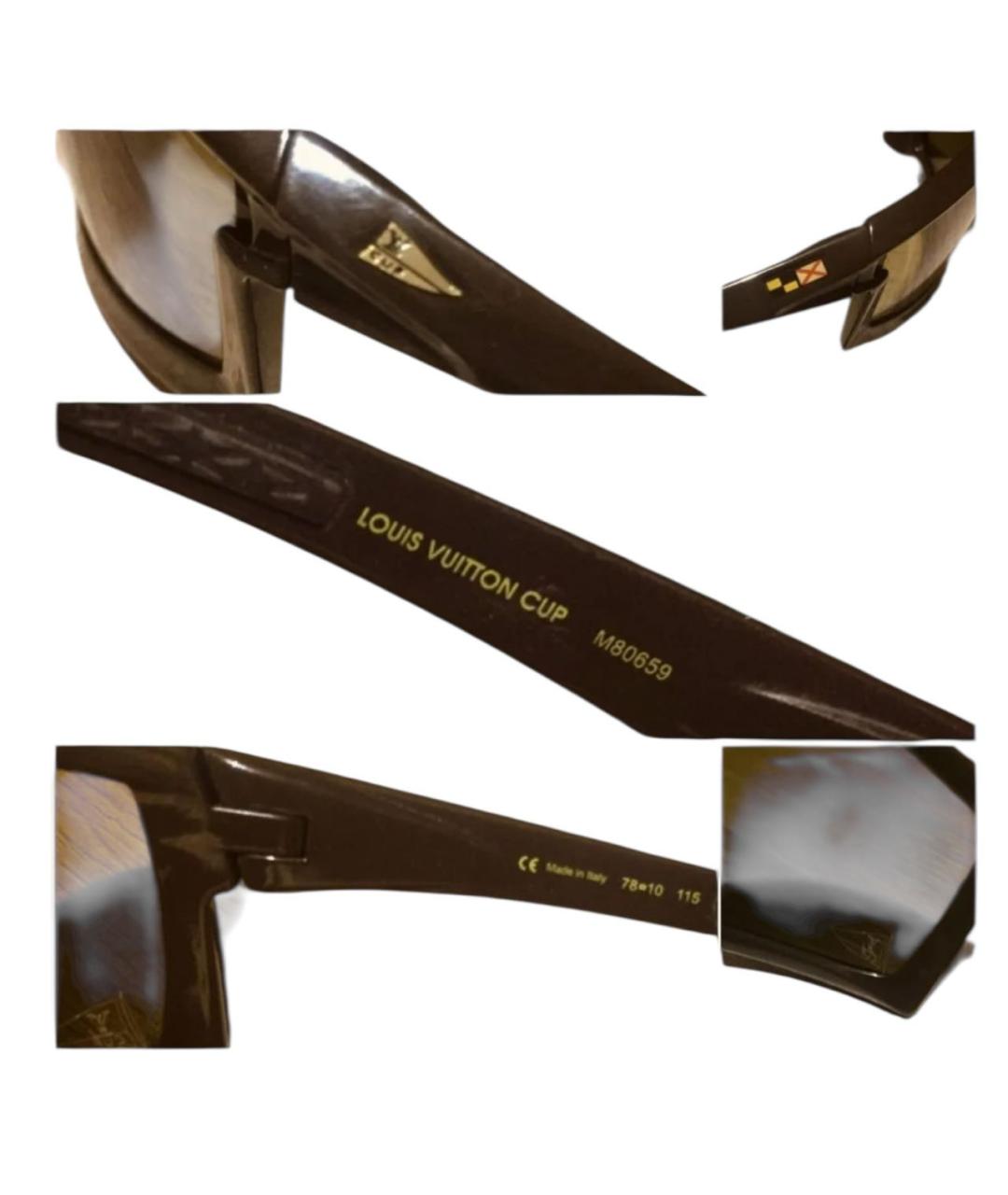 LOUIS VUITTON Черные пластиковые солнцезащитные очки, фото 8