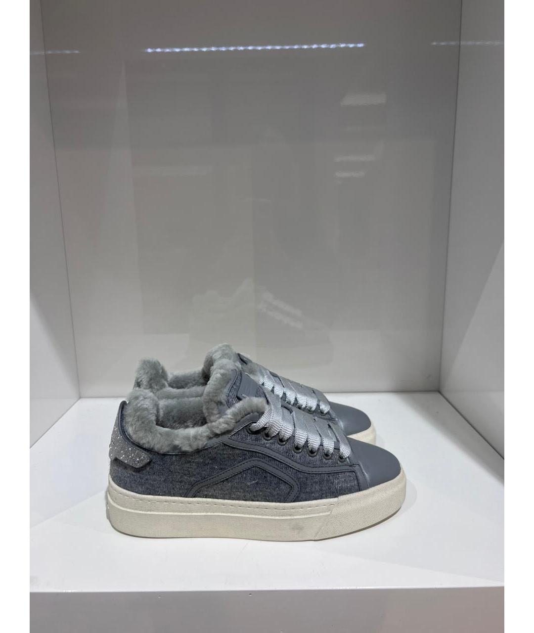 SANTONI Серые кеды, фото 4