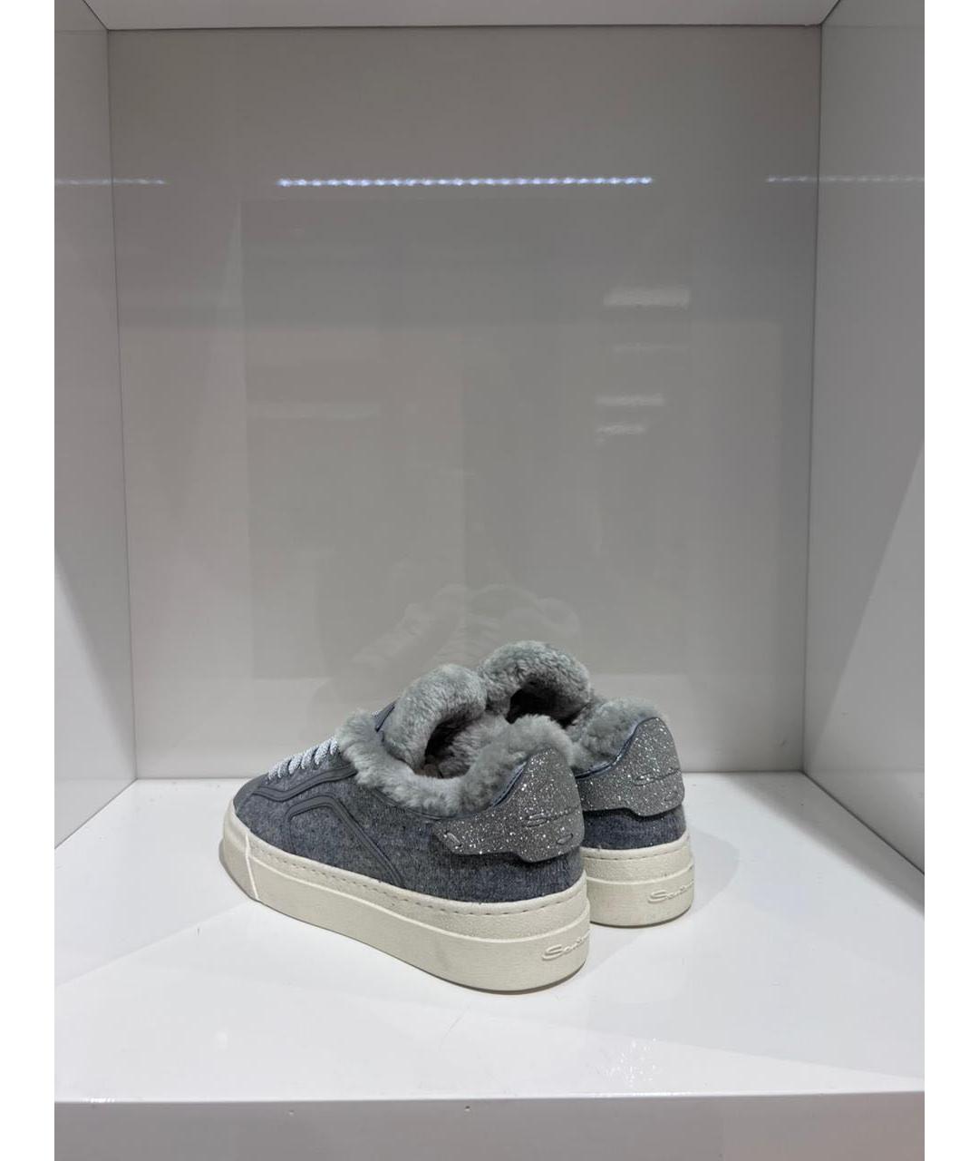 SANTONI Серые кеды, фото 3