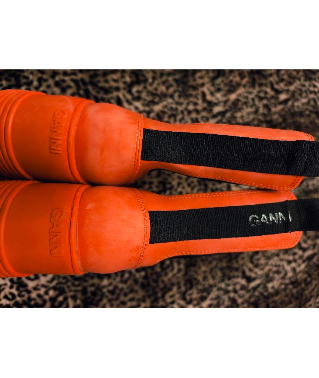 GANNI Красные резиновые сапоги, фото 3