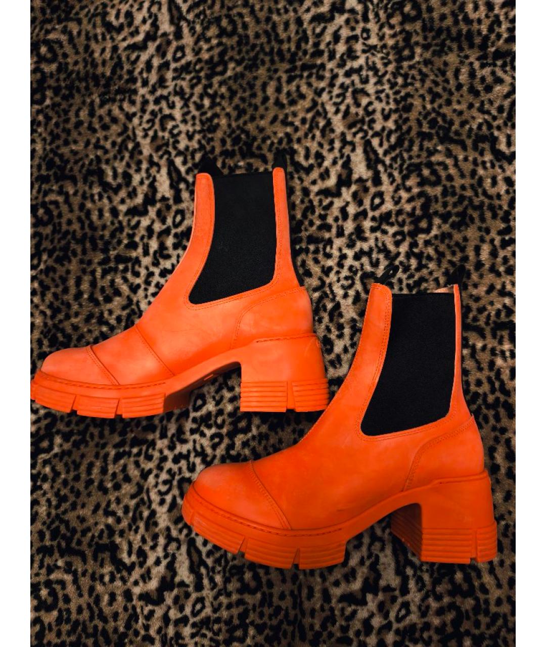 GANNI Красные резиновые сапоги, фото 5