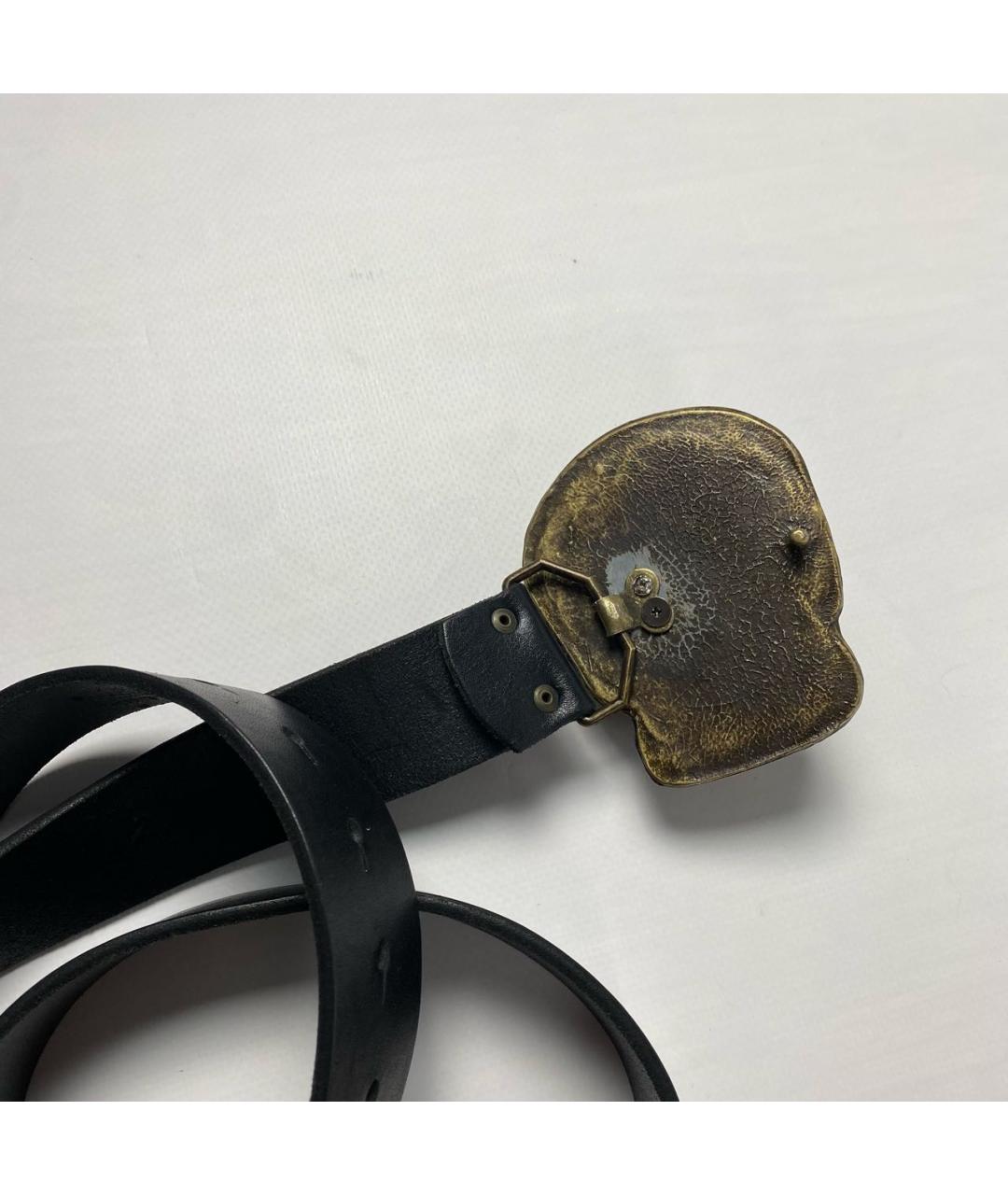 DOLCE&GABBANA Черный кожаный ремень, фото 2