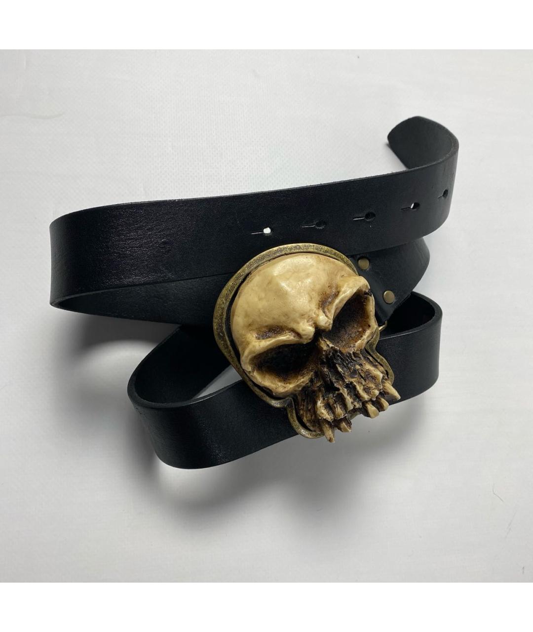 DOLCE&GABBANA Черный кожаный ремень, фото 6