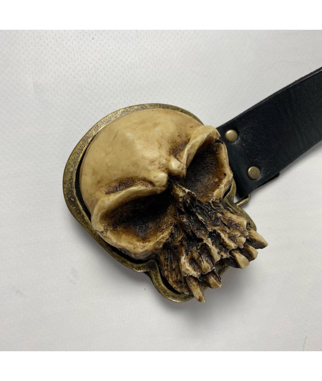 DOLCE&GABBANA Черный кожаный ремень, фото 4