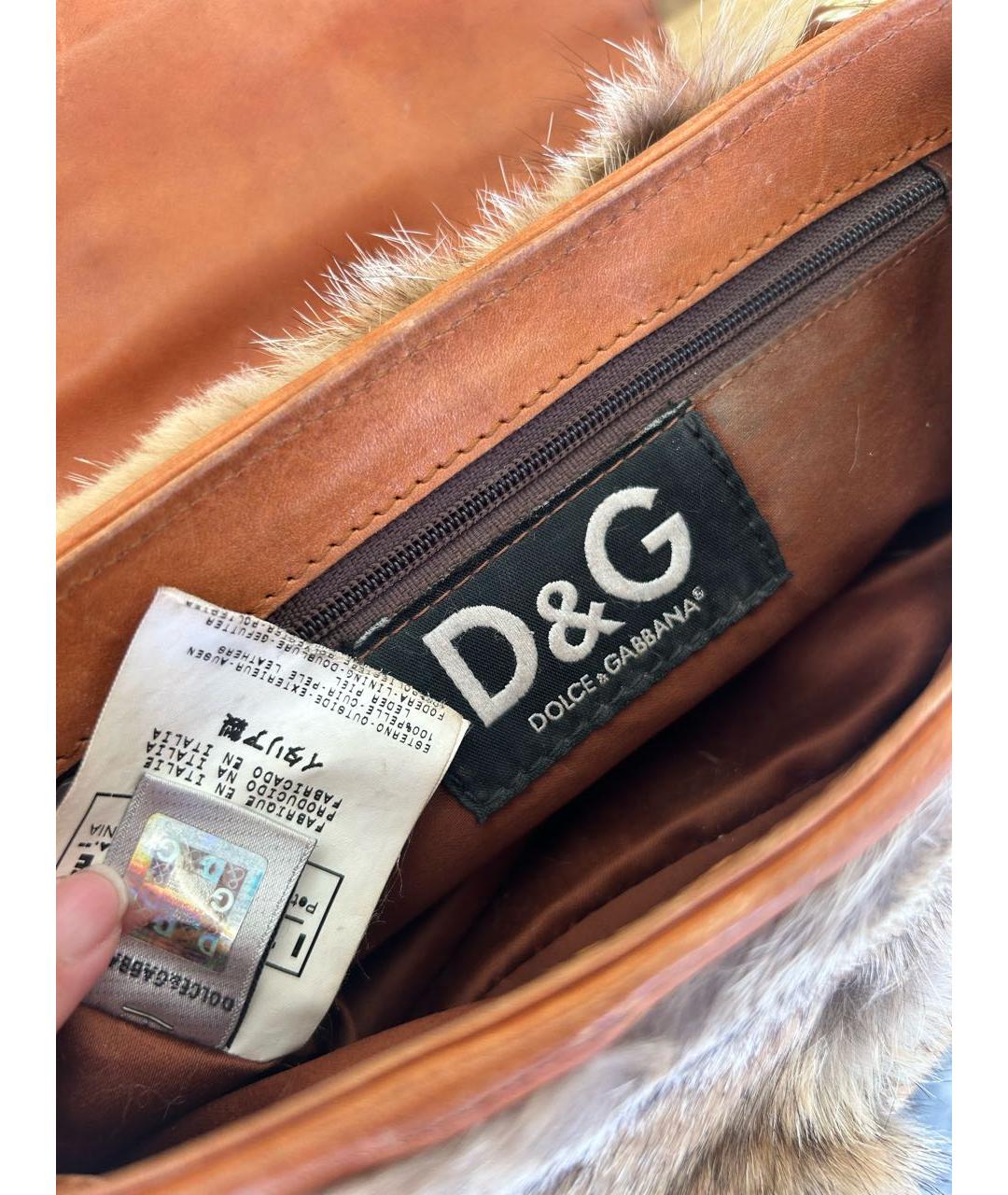 DOLCE&GABBANA Коричневая сумка с короткими ручками, фото 8