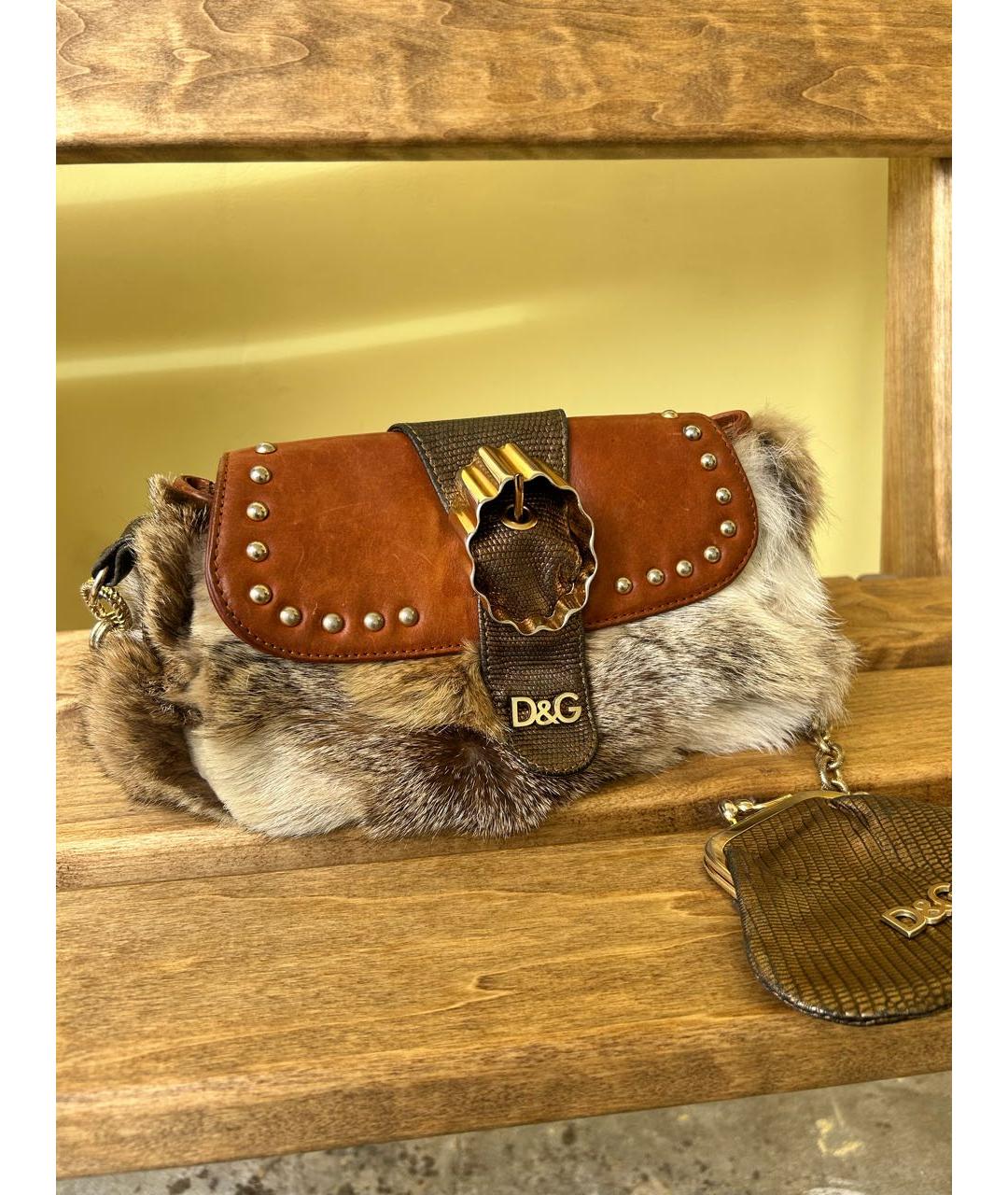 DOLCE&GABBANA Коричневая сумка с короткими ручками, фото 6