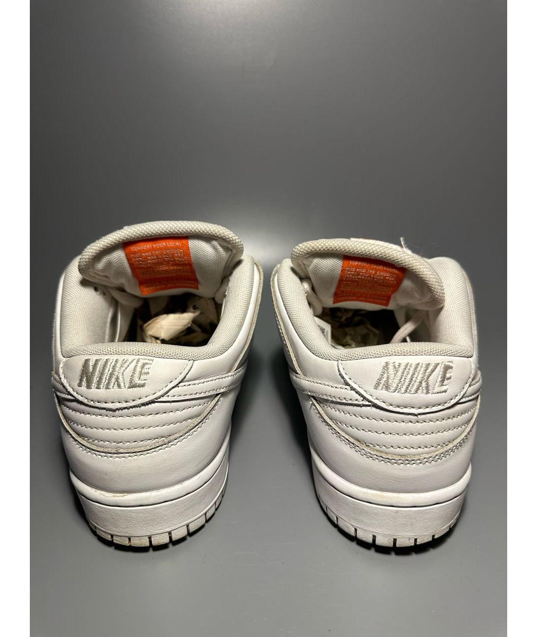 NIKE Белые кожаные низкие кроссовки / кеды, фото 4