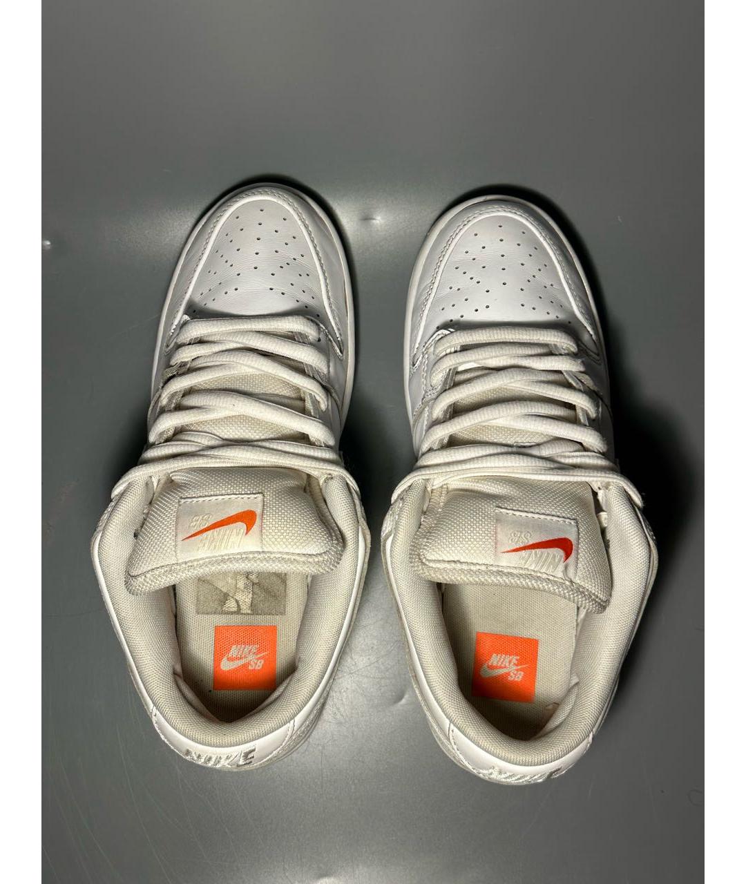 NIKE Белые кожаные низкие кроссовки / кеды, фото 3