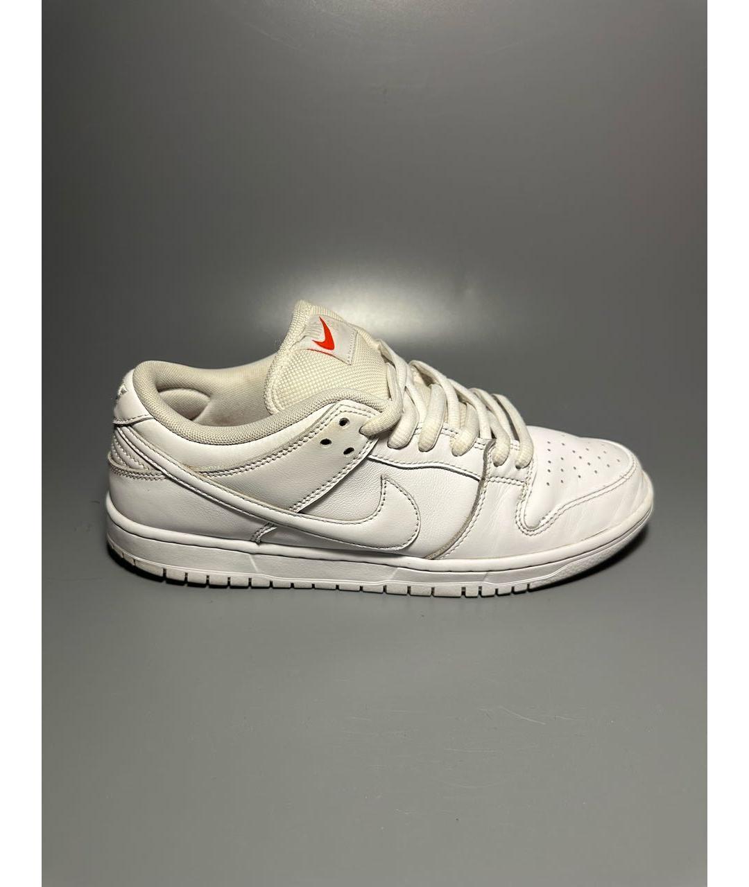 NIKE Белые кожаные низкие кроссовки / кеды, фото 9