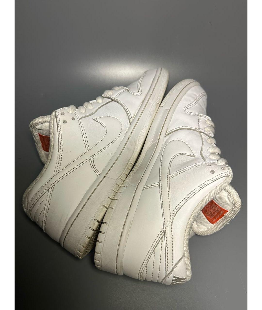 NIKE Белые кожаные низкие кроссовки / кеды, фото 6