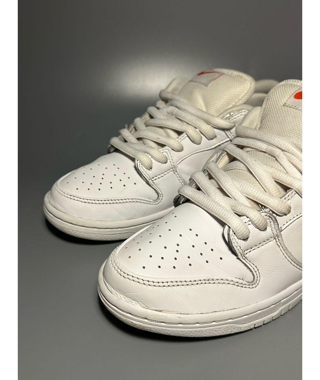 NIKE Белые кожаные низкие кроссовки / кеды, фото 7