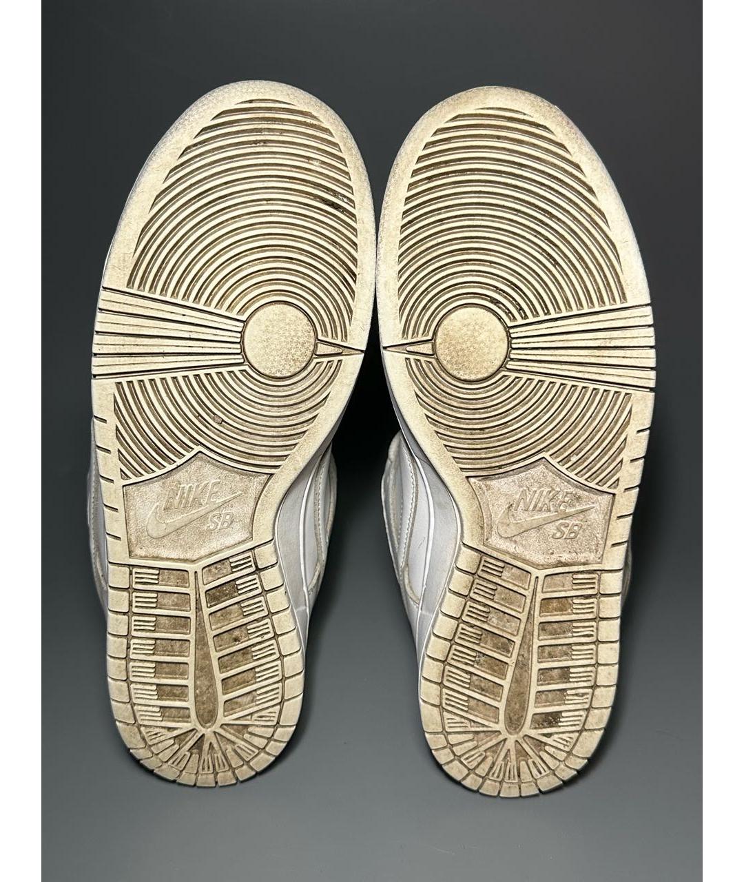 NIKE Белые кожаные низкие кроссовки / кеды, фото 8