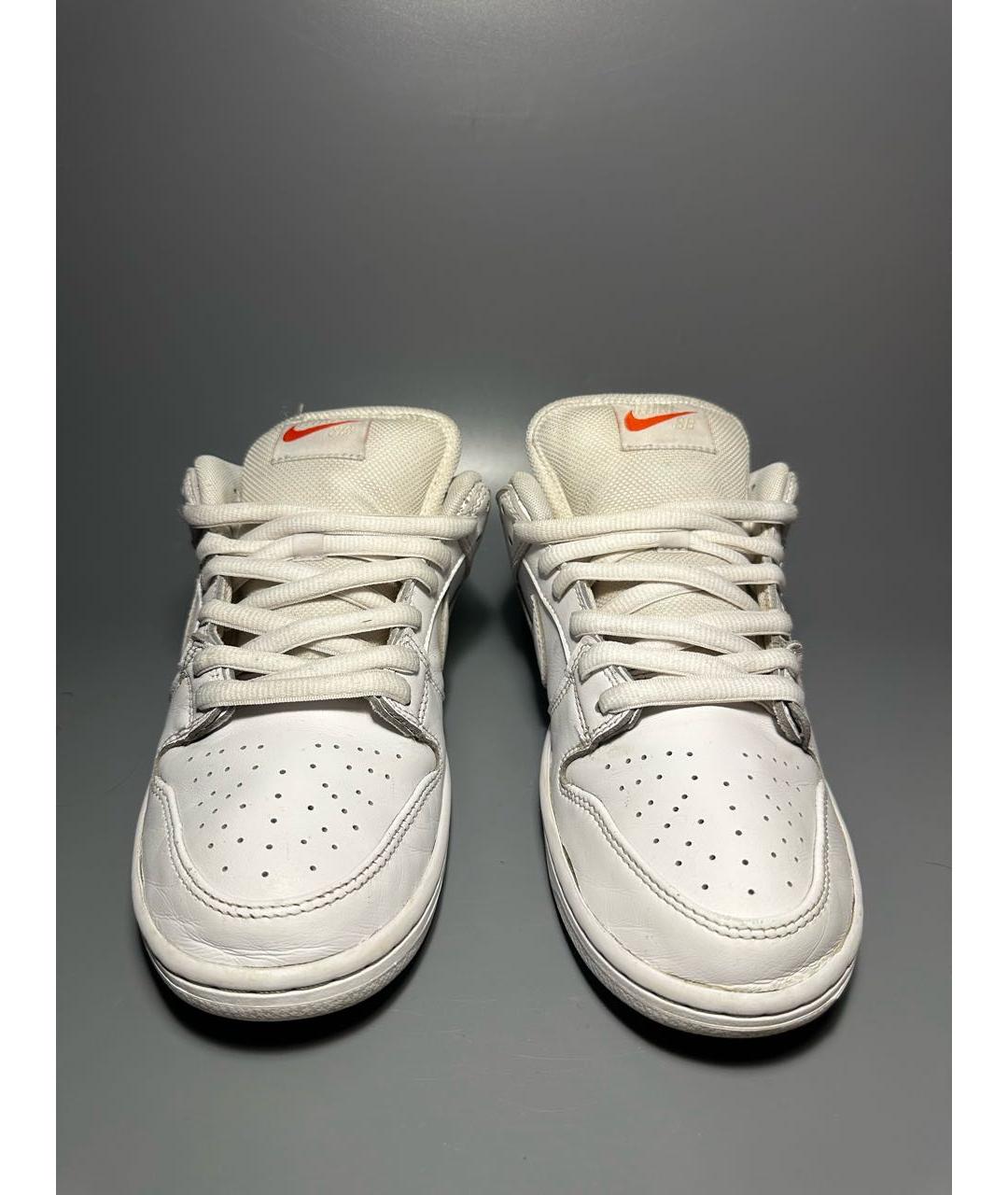 NIKE Белые кожаные низкие кроссовки / кеды, фото 2