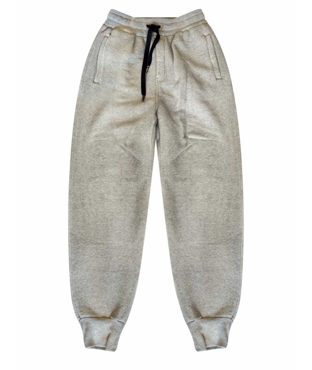 DOLCE&GABBANA Серые хлопковые повседневные брюки, фото 1