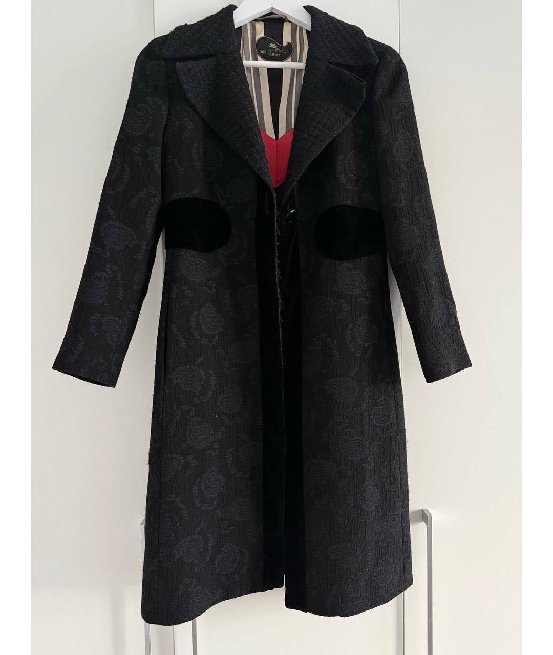 ETRO Черное шерстяное пальто, фото 9