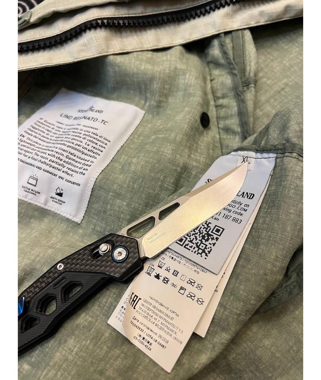 STONE ISLAND Бежевый льняной тренч / плащ, фото 3