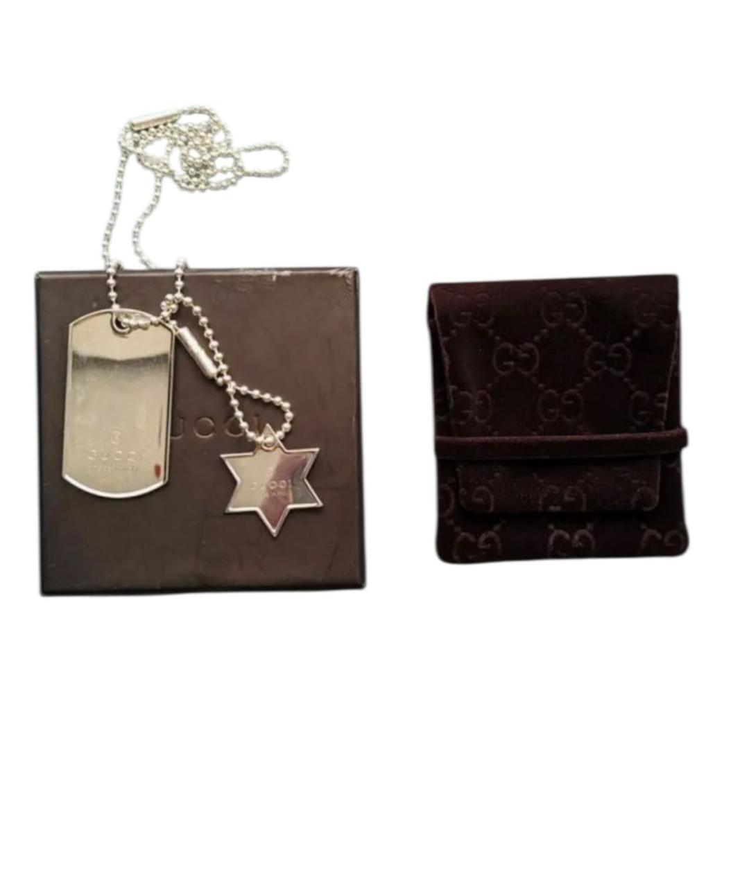 GUCCI Серебряная серебряная подвеска, фото 2