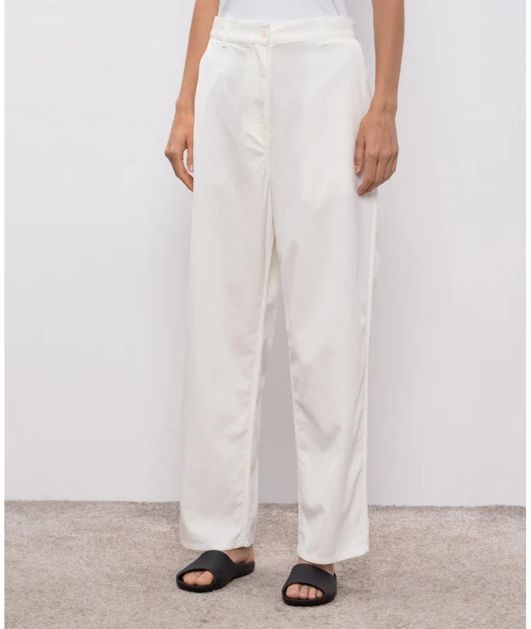 THE ROW Белые прямые брюки, фото 3