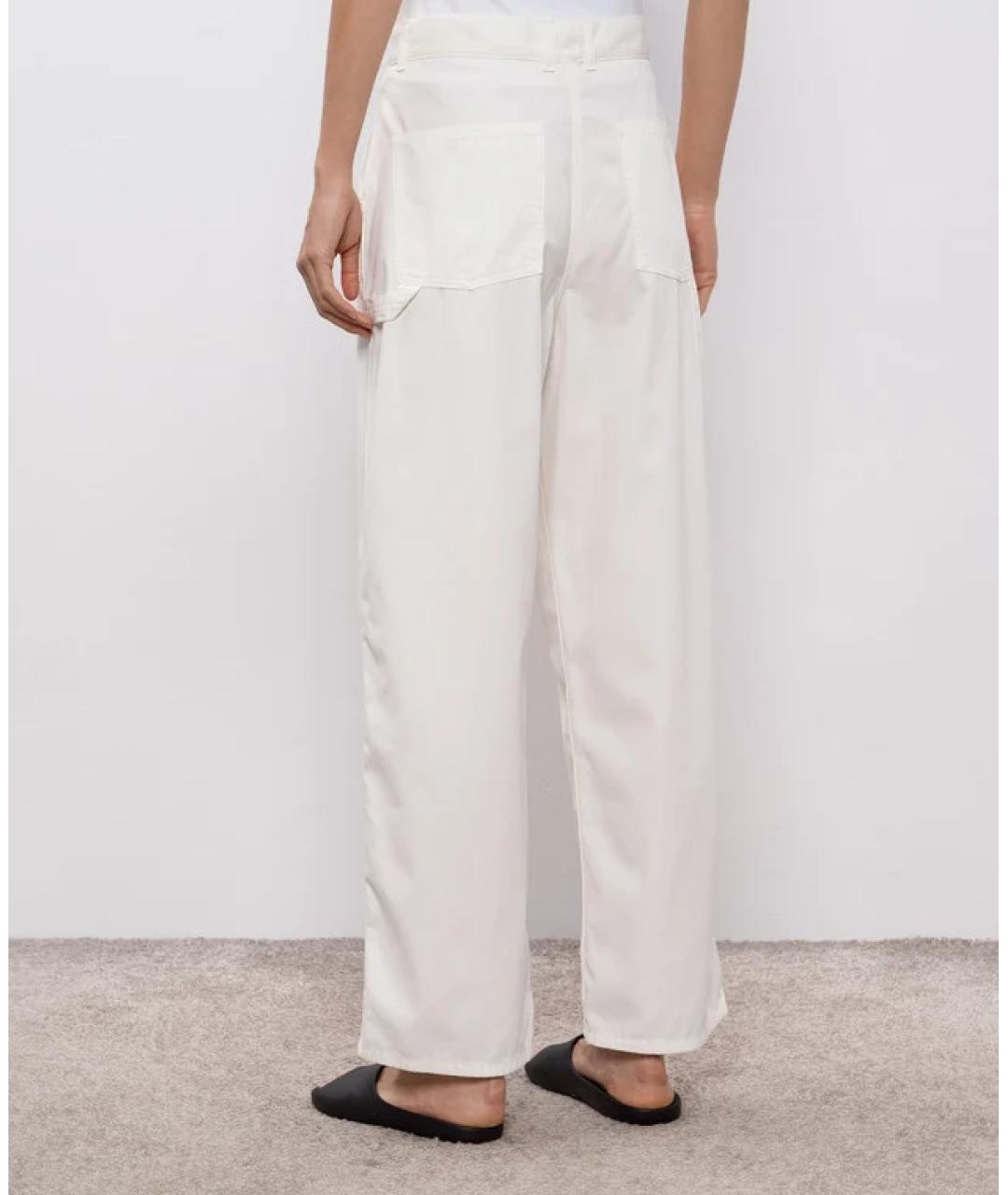 THE ROW Белые прямые брюки, фото 4