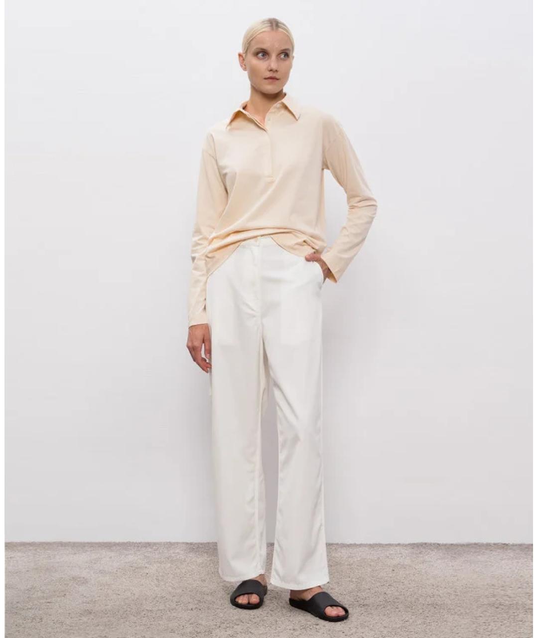 THE ROW Белые прямые брюки, фото 2