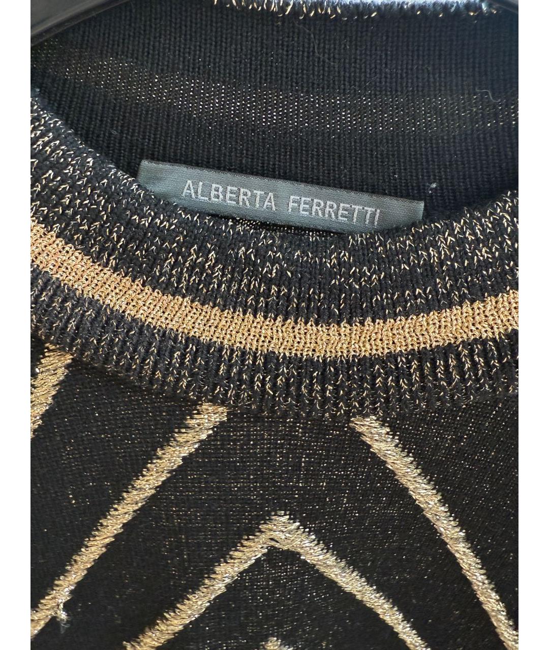 ALBERTA FERRETTI Черная шерстяная водолазка, фото 4