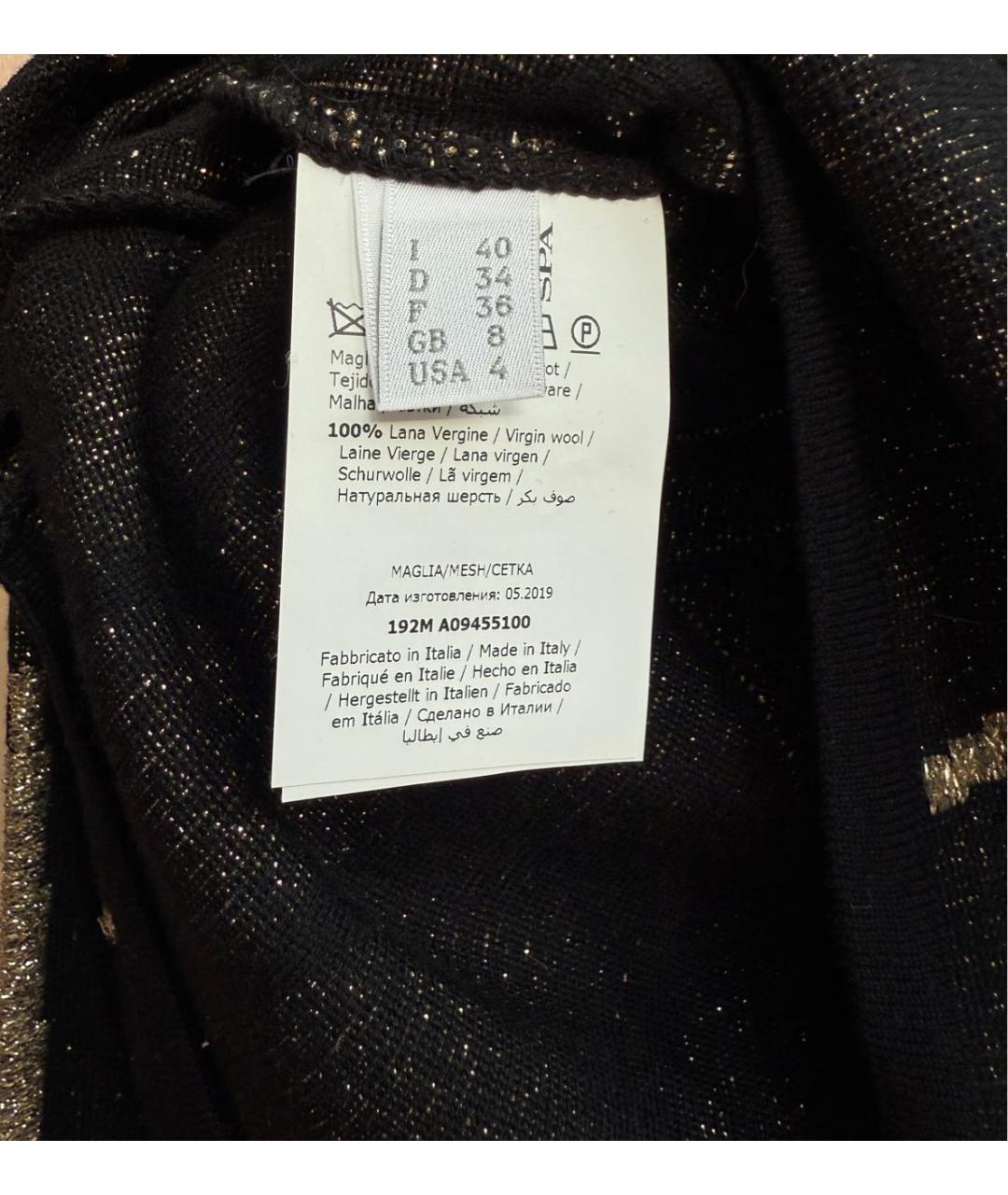 ALBERTA FERRETTI Черная шерстяная водолазка, фото 5