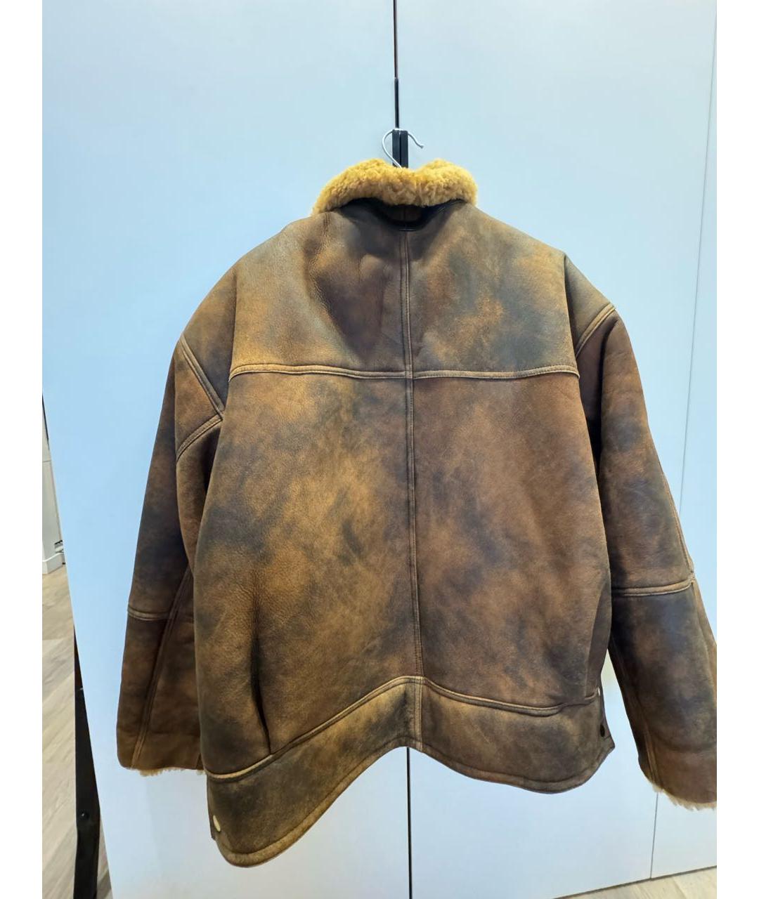 SANDRO Коричневая меховая дубленка, фото 3