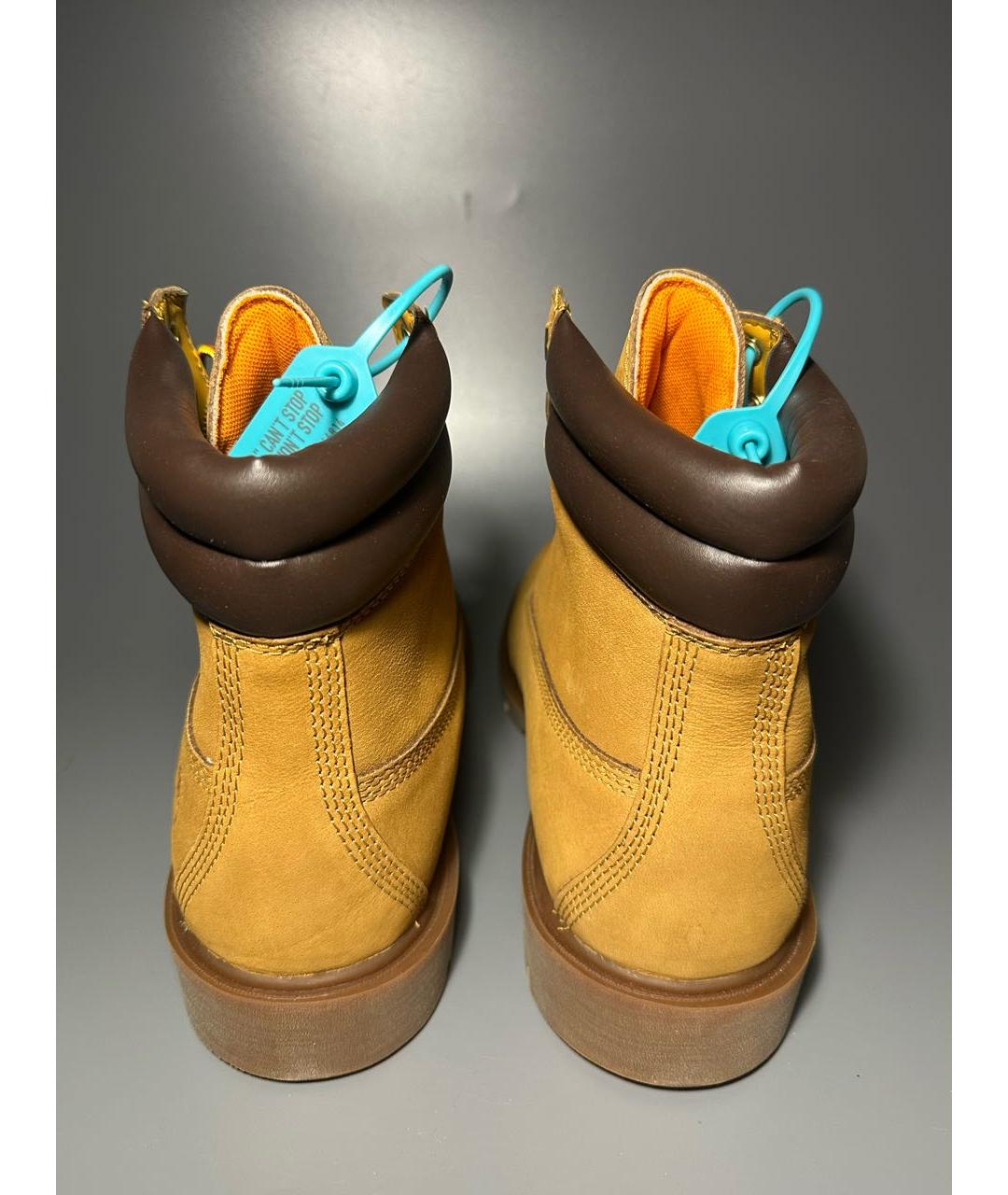 TIMBERLAND Оранжевое нубуковые высокие ботинки, фото 4