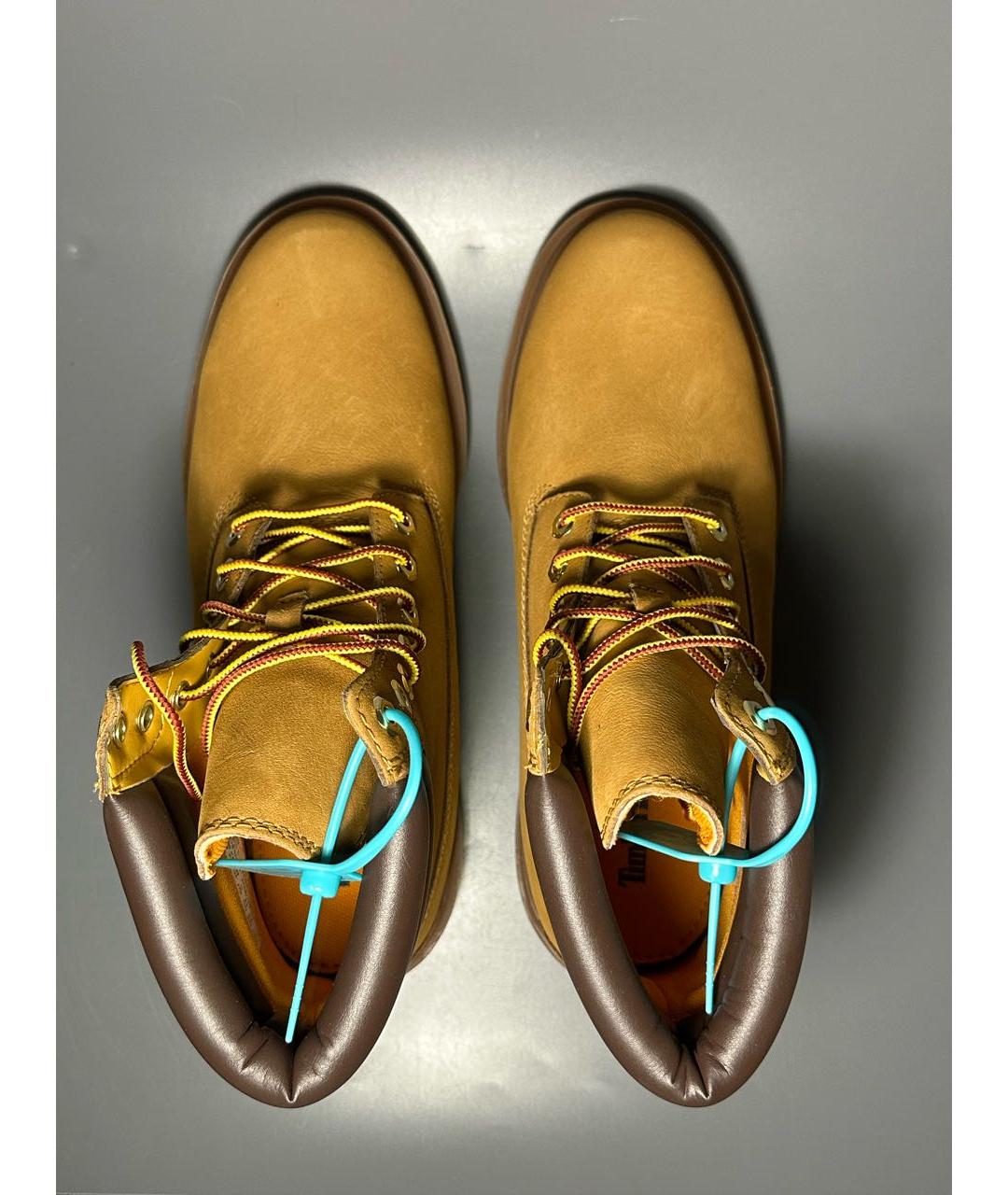 TIMBERLAND Оранжевое нубуковые высокие ботинки, фото 3