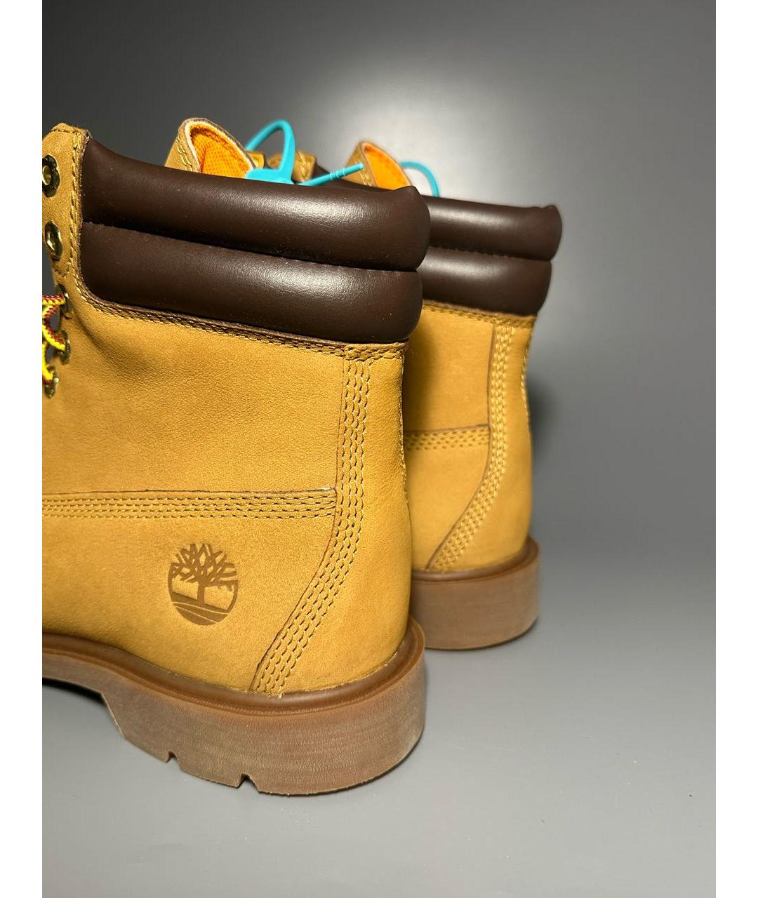 TIMBERLAND Оранжевое нубуковые высокие ботинки, фото 7