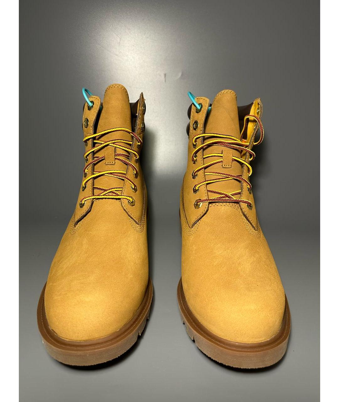 TIMBERLAND Оранжевое нубуковые высокие ботинки, фото 2