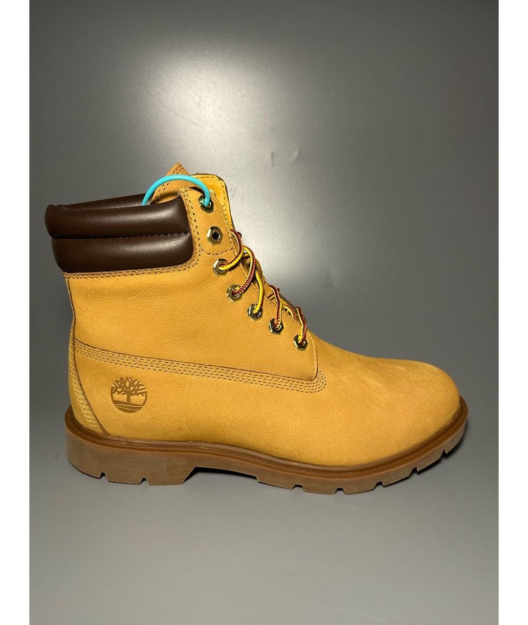 TIMBERLAND Оранжевое нубуковые высокие ботинки, фото 9