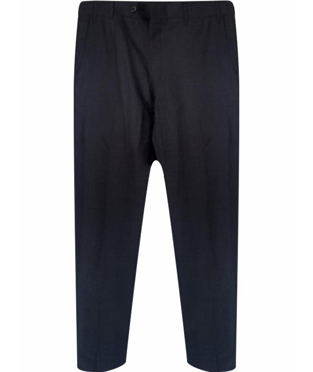 CORNELIANI Антрацитовые шерстяные классические брюки, фото 1