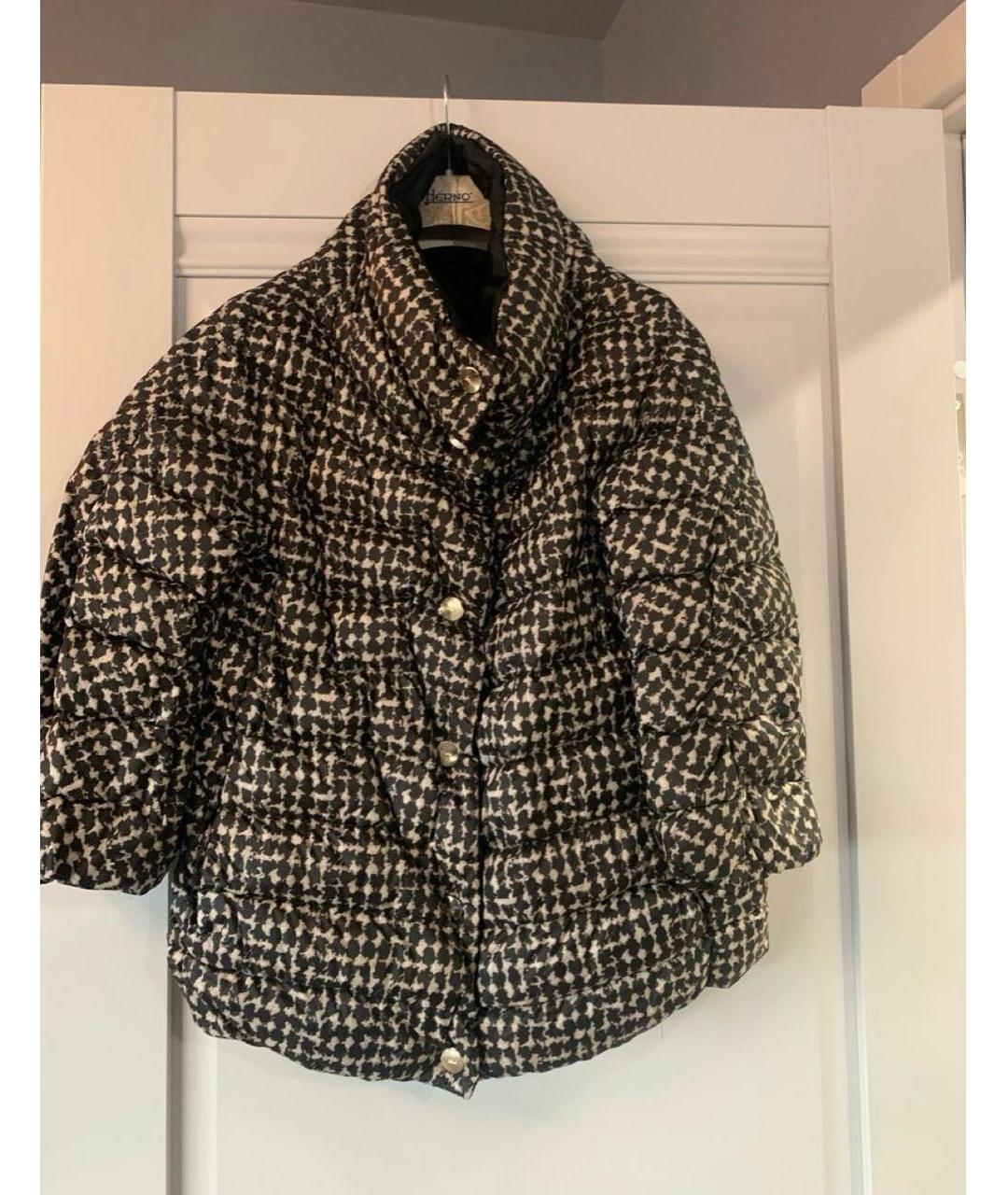 HERNO Черный полиамидовый пуховик, фото 5