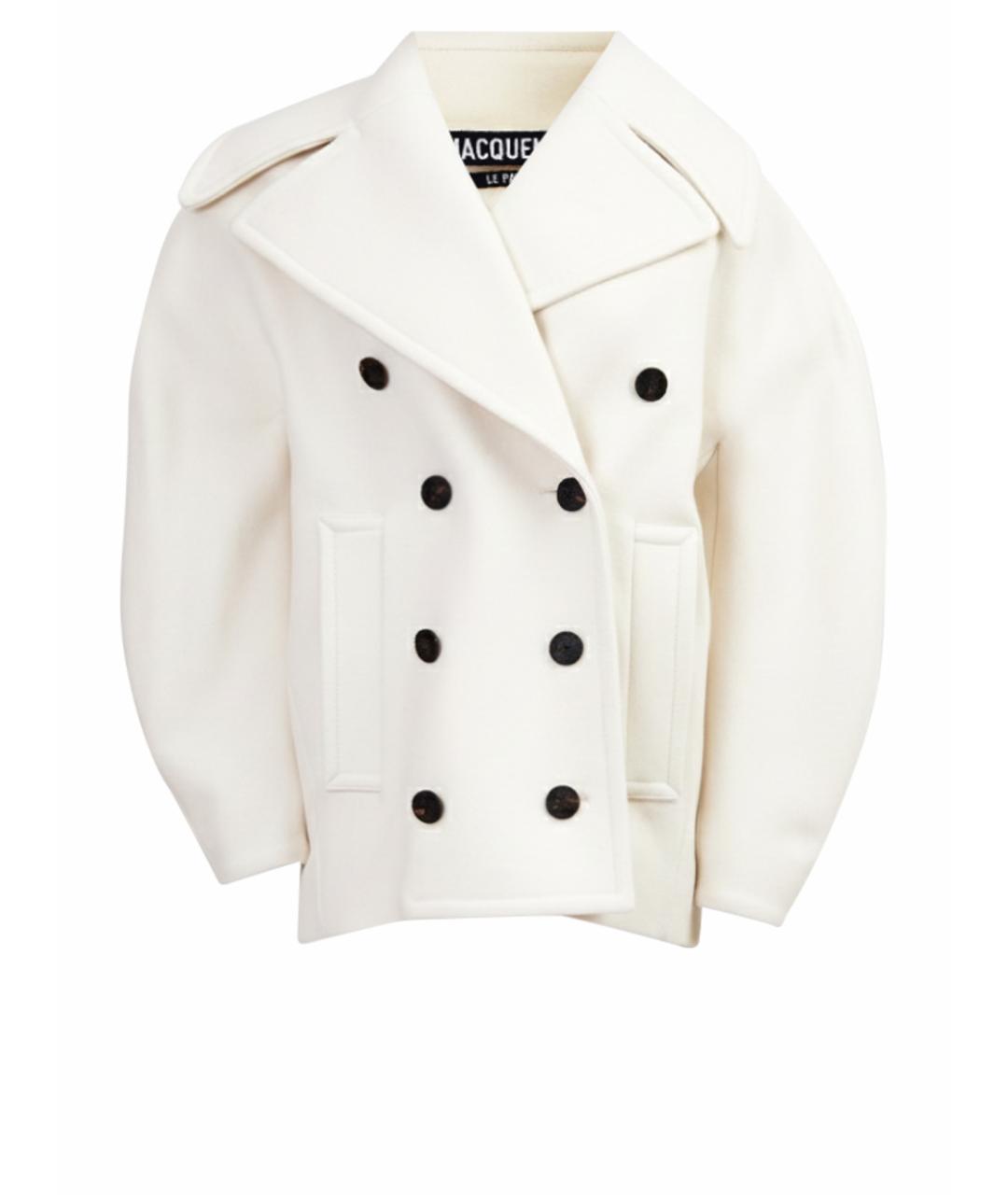 JACQUEMUS Белое шерстяное пальто, фото 1