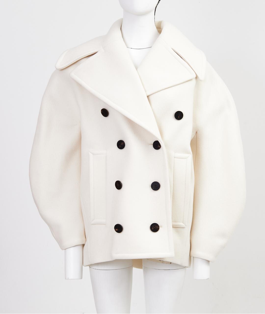 JACQUEMUS Белое шерстяное пальто, фото 8