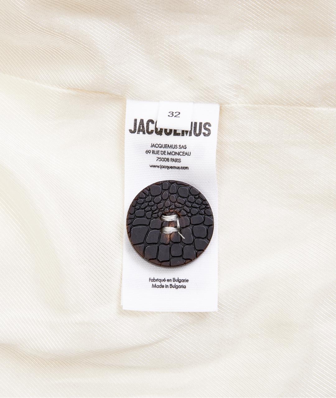 JACQUEMUS Белое шерстяное пальто, фото 6