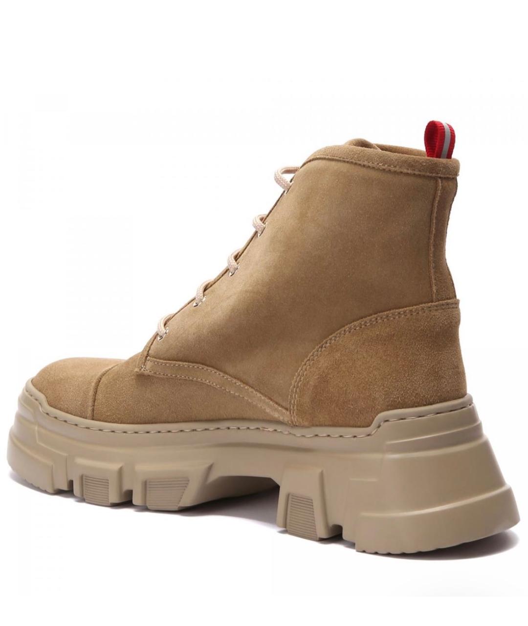 POLLINI Бежевые замшевые ботинки, фото 3