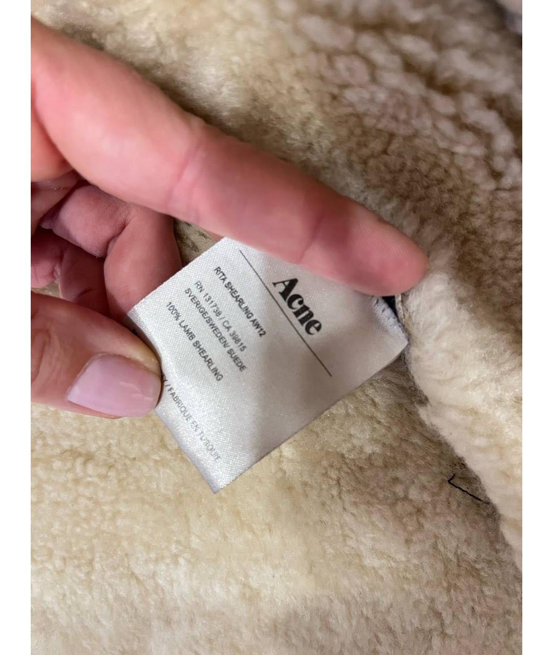 ACNE STUDIOS Антрацитовая замшевая дубленка, фото 4