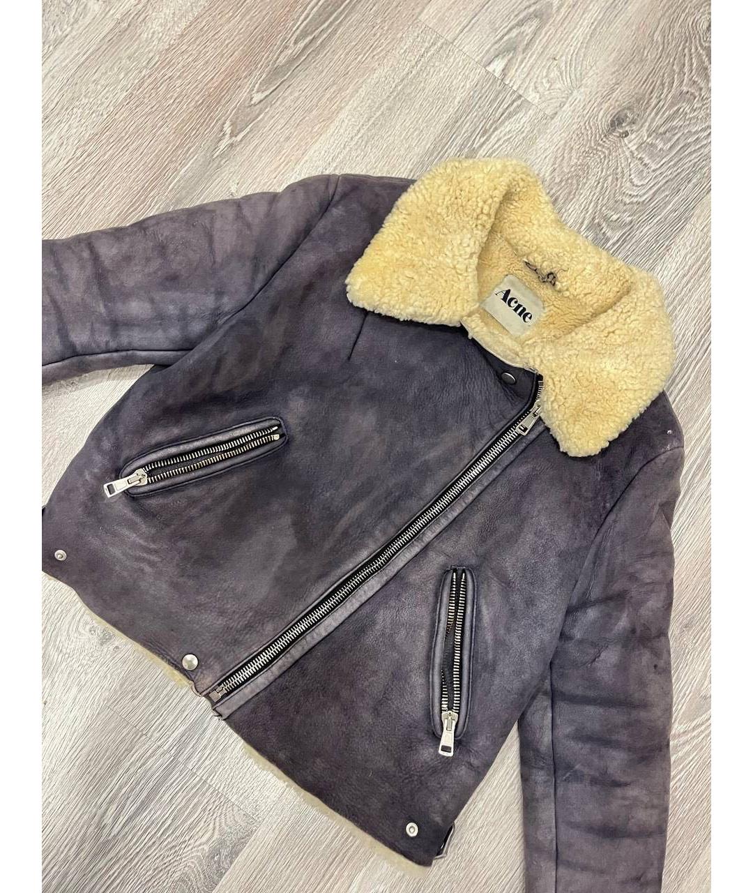 ACNE STUDIOS Антрацитовая замшевая дубленка, фото 8