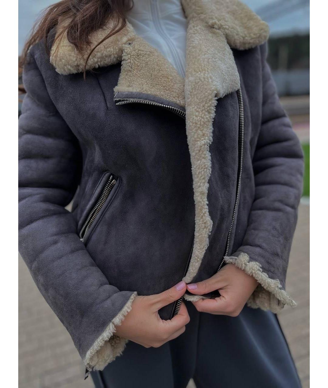 ACNE STUDIOS Антрацитовая замшевая дубленка, фото 5