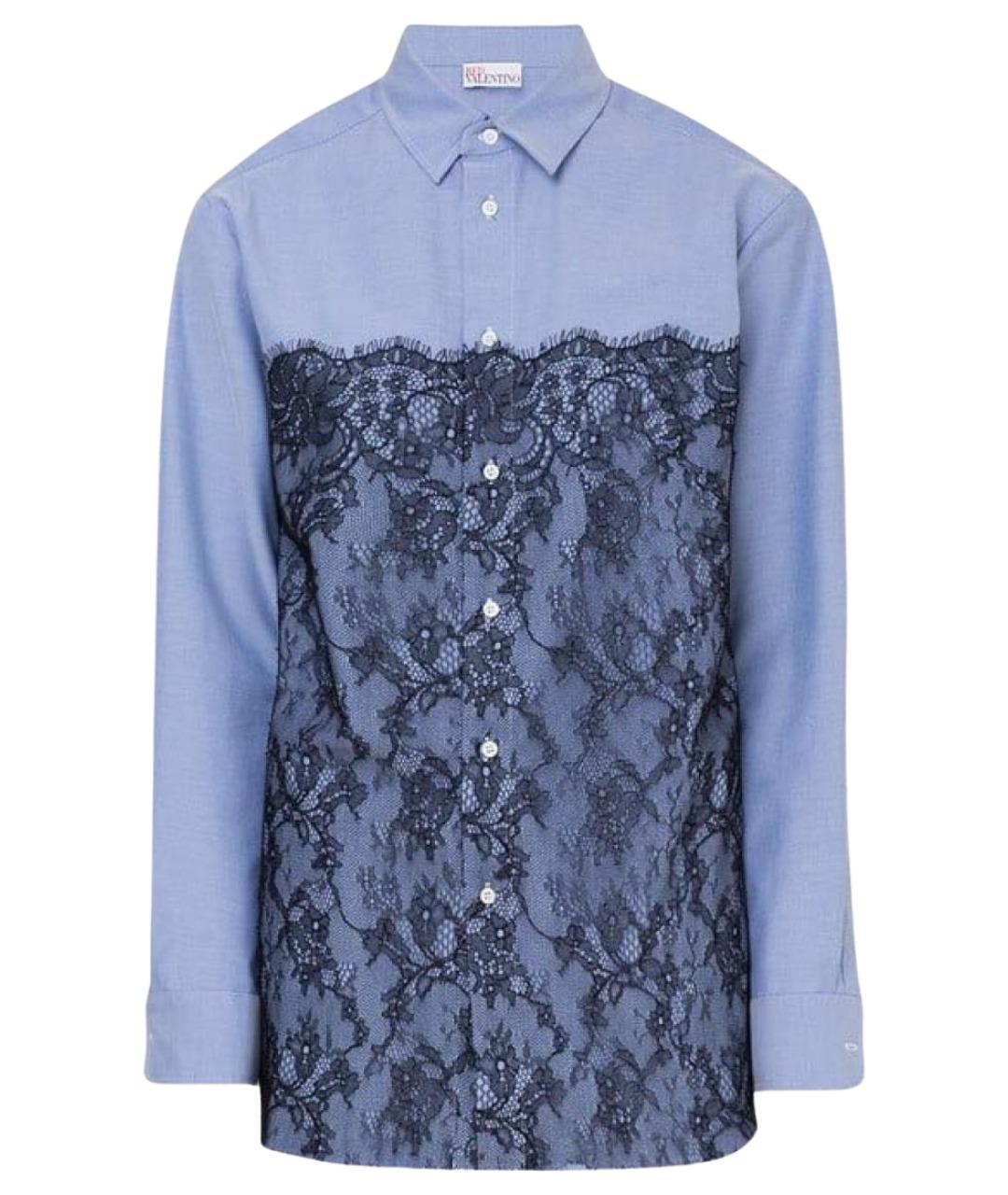 RED VALENTINO Голубая хлопковая рубашка, фото 1