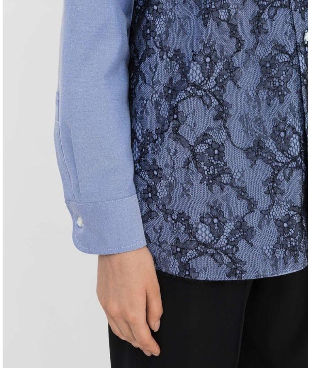 RED VALENTINO Голубая хлопковая рубашка, фото 4