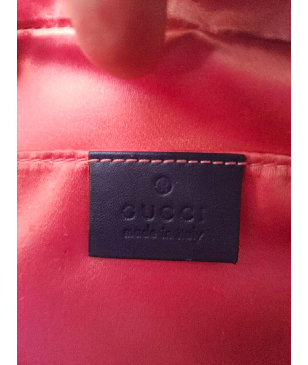 GUCCI Синяя бархатная сумка через плечо, фото 5