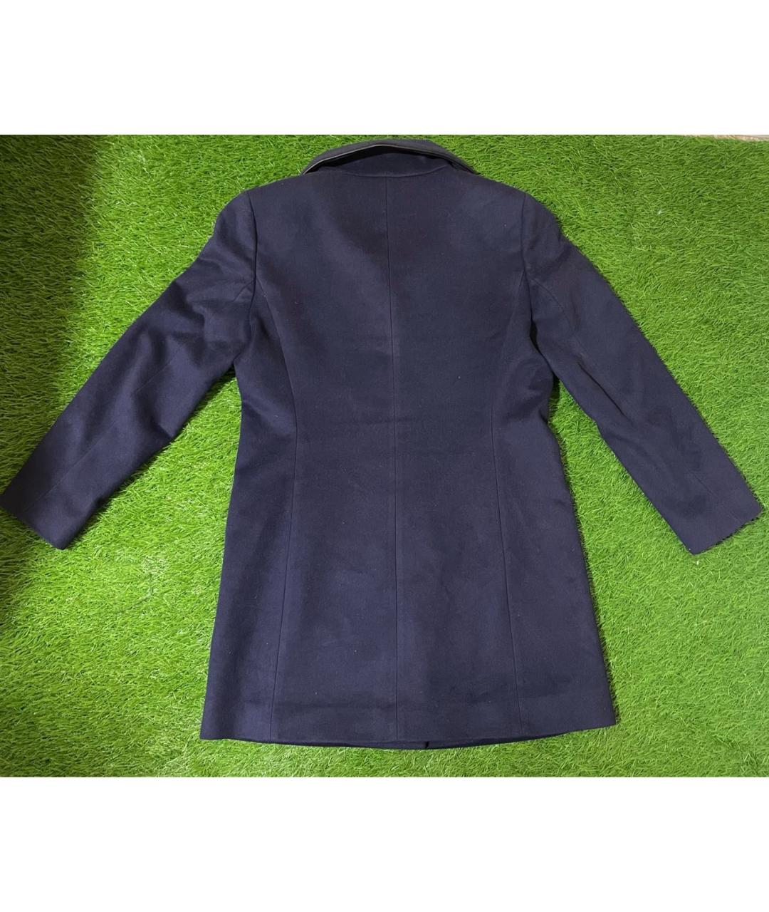 HUGO BOSS Темно-синее шерстяное пальто, фото 2